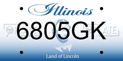 6805GK Illinois License Plate
