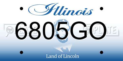 6805GO Illinois License Plate