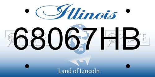 68067HB Illinois License Plate