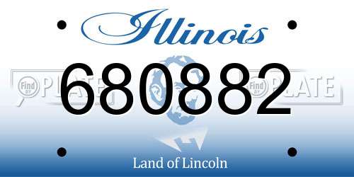 680882 Illinois License Plate