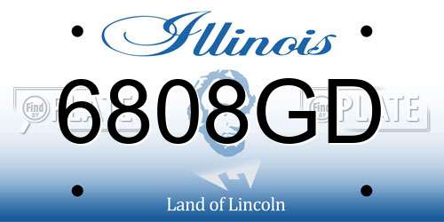 6808GD Illinois License Plate