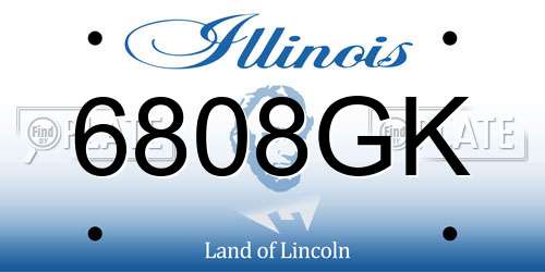 6808GK Illinois License Plate