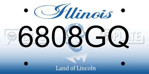 6808GQ Illinois License Plate