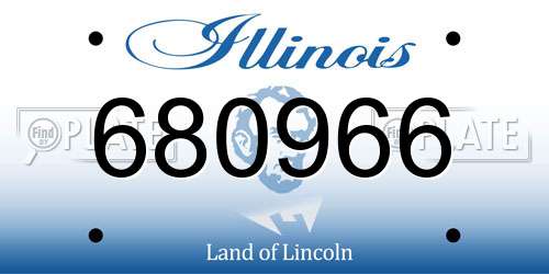680966 Illinois License Plate