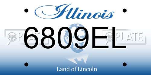 6809EL Illinois License Plate