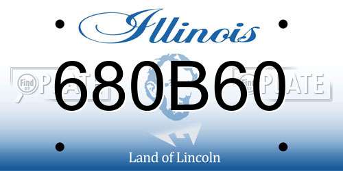 680B60 Illinois License Plate