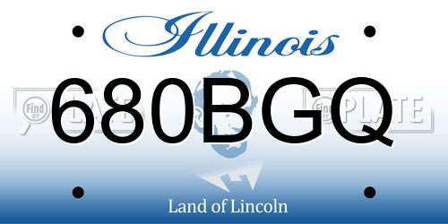 680BGQ Illinois License Plate
