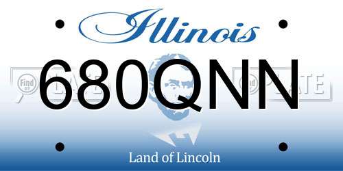 680QNN Illinois License Plate