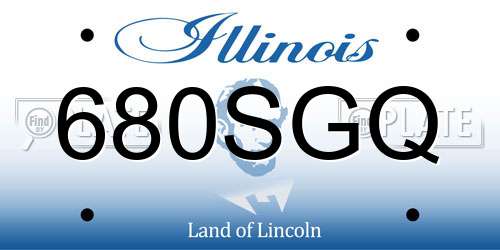 680SGQ Illinois License Plate