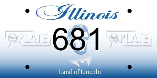 681 Illinois License Plate