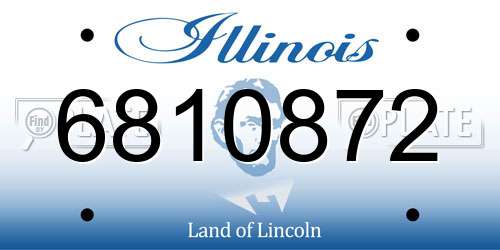 6810872 Illinois License Plate