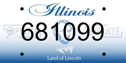 681099 Illinois License Plate