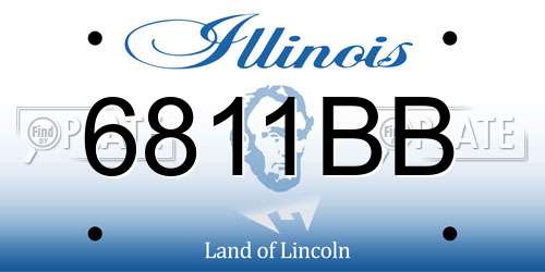 6811BB Illinois License Plate