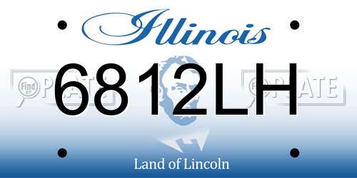 6812LH Illinois License Plate