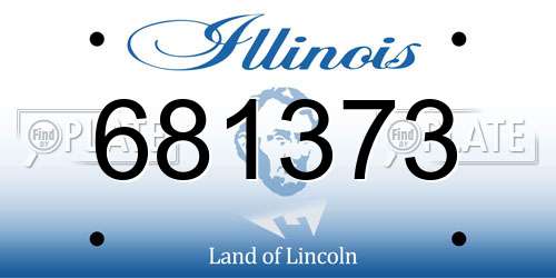 681373 Illinois License Plate