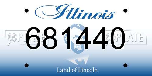681440 Illinois License Plate