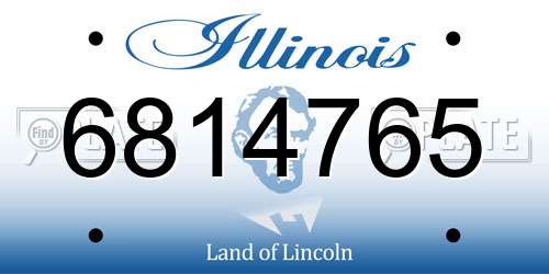 6814765 Illinois License Plate