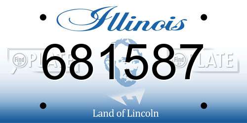 681587 Illinois License Plate