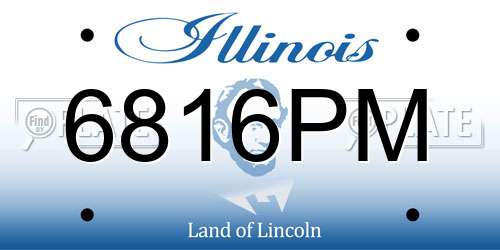 6816PM Illinois License Plate