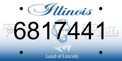 6817441 Illinois License Plate
