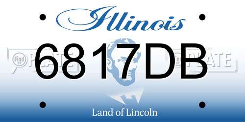 6817DB Illinois License Plate