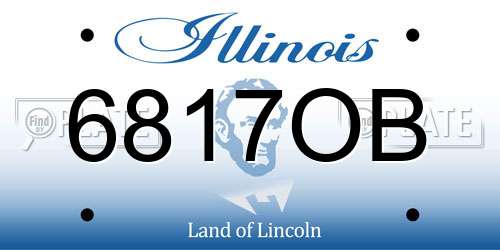 6817OB Illinois License Plate