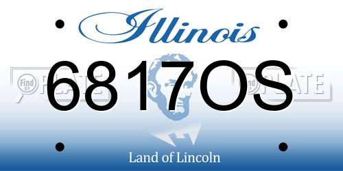 6817OS Illinois License Plate