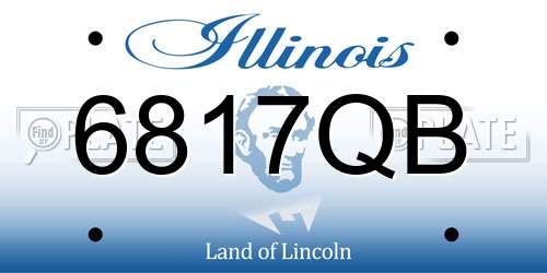 6817QB Illinois License Plate