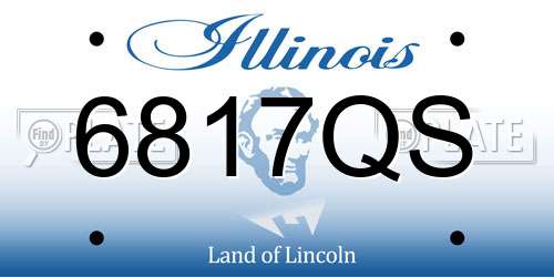 6817QS Illinois License Plate