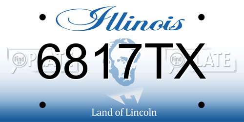 6817TX Illinois License Plate