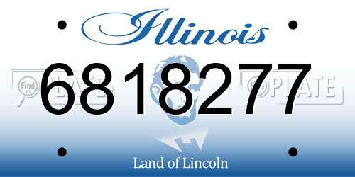 6818277 Illinois License Plate