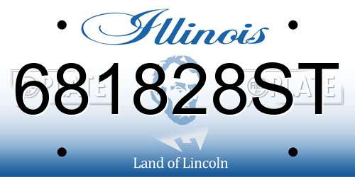 681828ST Illinois License Plate