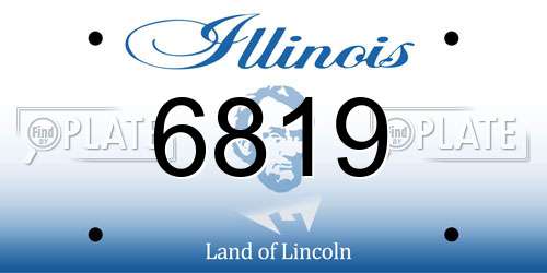 6819 Illinois License Plate