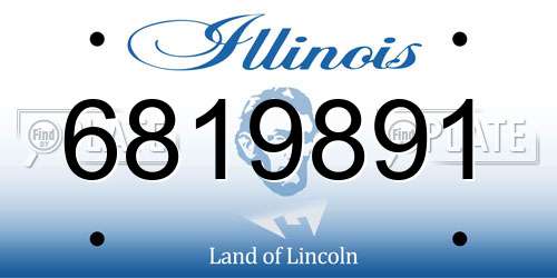 6819891 Illinois License Plate
