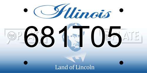 681T05 Illinois License Plate