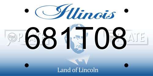 681T08 Illinois License Plate