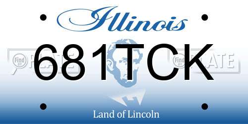 681TCK Illinois License Plate
