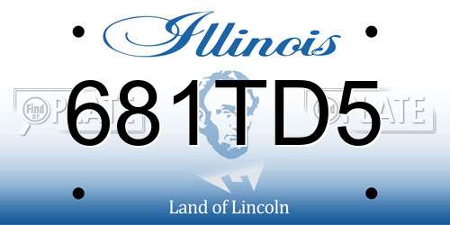 681TD5 Illinois License Plate