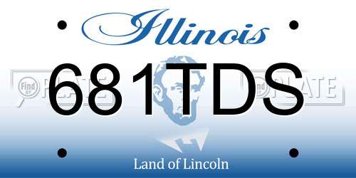 681TDS Illinois License Plate