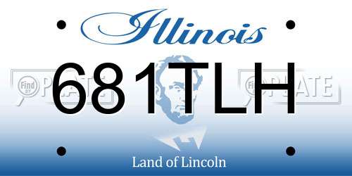 681TLH Illinois License Plate