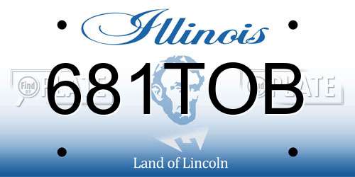681TOB Illinois License Plate