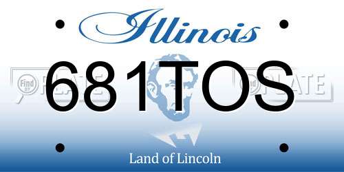 681TOS Illinois License Plate