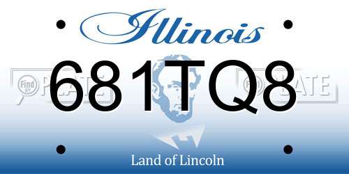 681TQ8 Illinois License Plate