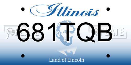 681TQB Illinois License Plate