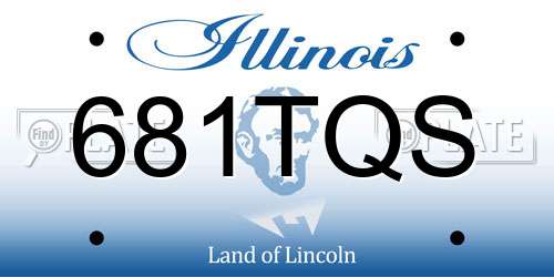 681TQS Illinois License Plate