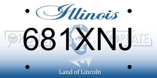 681XNJ Illinois License Plate