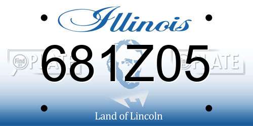 681Z05 Illinois License Plate