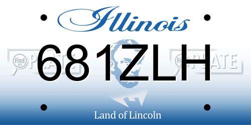 681ZLH Illinois License Plate