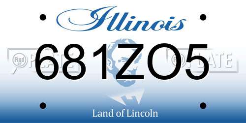 681ZO5 Illinois License Plate