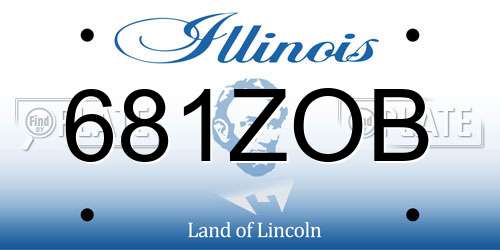 681ZOB Illinois License Plate